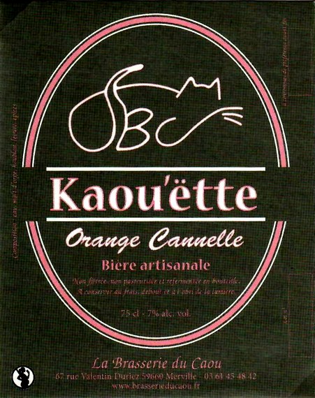 etiquette BRASSERIE DU CAOU 87