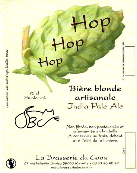 etiquette BRASSERIE DU CAOU 92