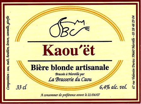 etiquette BRASSERIE DU CAOU 93