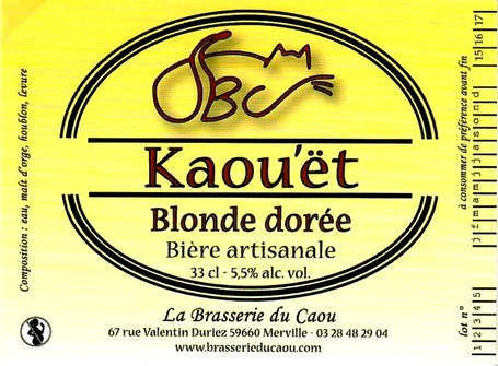 etiquette BRASSERIE DU CAOU 94