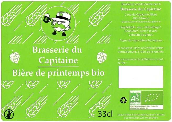 Etiquette BRASSERIE DU CAPITAINE 03