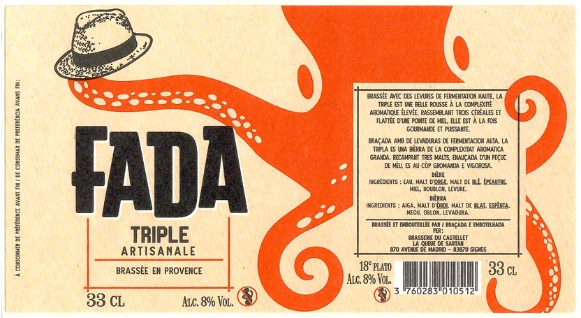 Etiquette  BRASSERIE DU CASTELLET 04