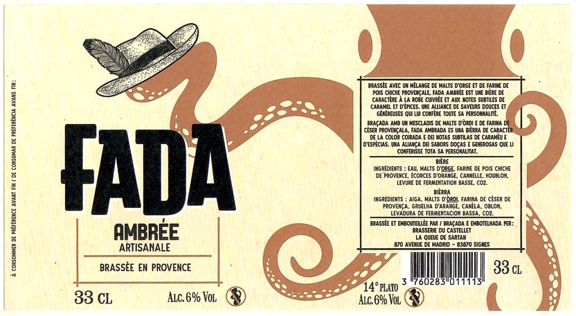 Etiquette BRASSERIE DU CASTELLET 10