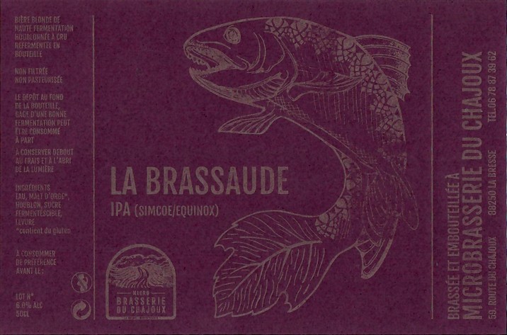 Etiquette BRASSERIE DU CHAJOUX 02