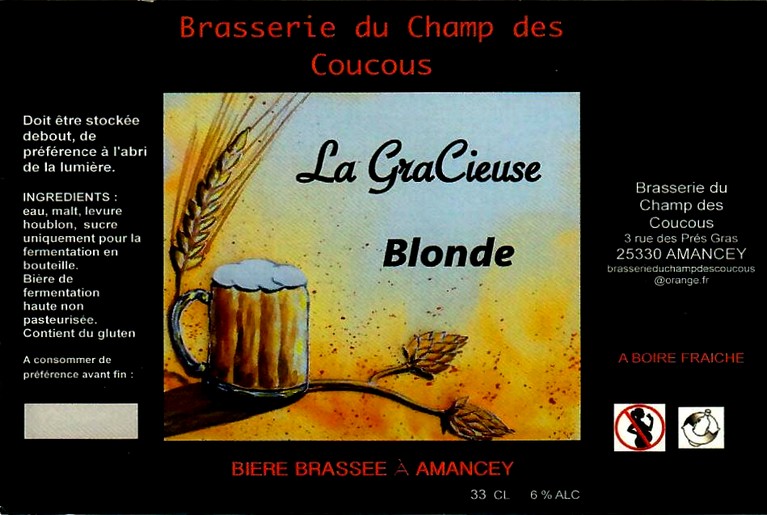 etiquette BRASSERIE DU CHAMP DES COUCOUS 02