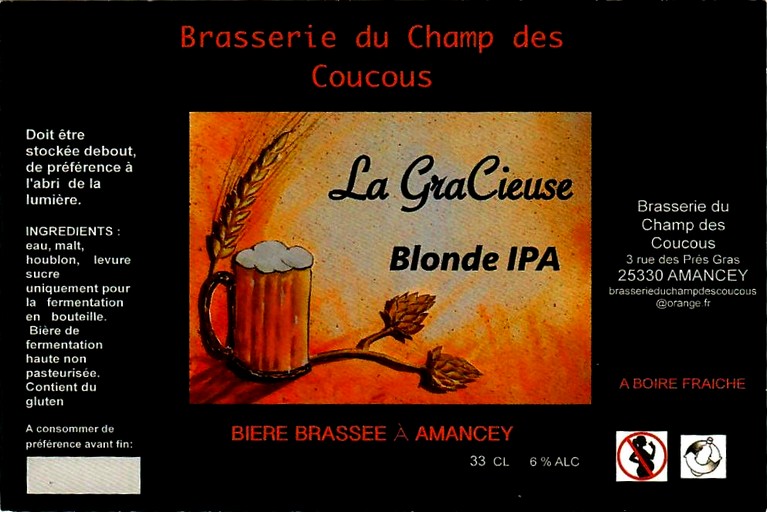 etiquette BRASSERIE DU CHAMP DES COUCOUS 03