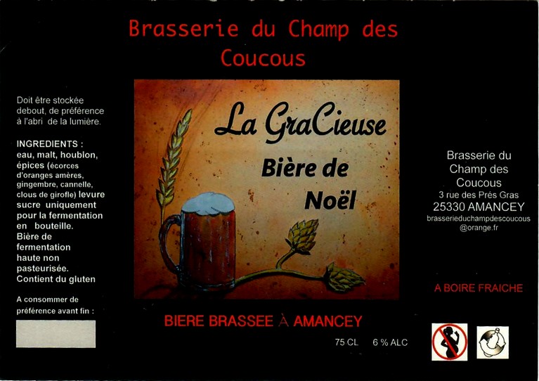etiquette BRASSERIE DU CHAMP DES COUCOUS 04