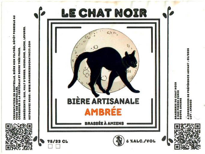 Etiquette BRASSERIE DU CHAT NOIR 06