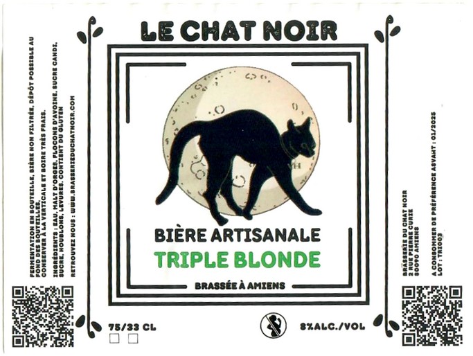 Etiquette BRASSERIE DU CHAT NOIR 07