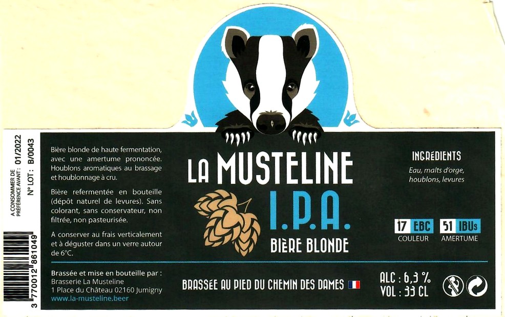 etiquette BRASSERIE DU CHEMIN DES DAMES 07