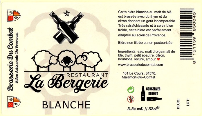 Etiquette BRASSERIE DU COMTAT 02