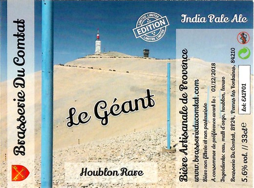 Etiquette BRASSERIE DU COMTAT 09