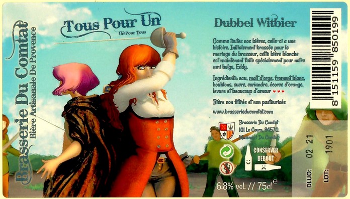 Etiquette BRASSERIE DU COMTAT 20