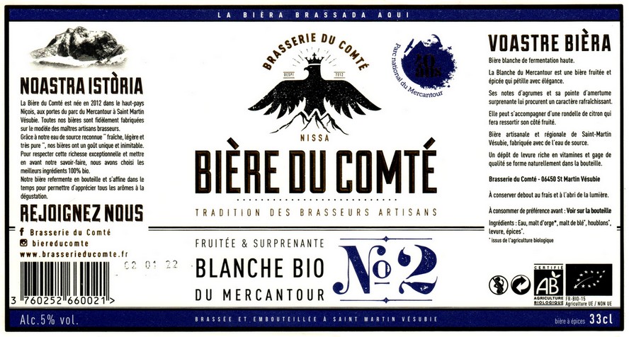 etiquette BRASSERIE DU COMTE 11