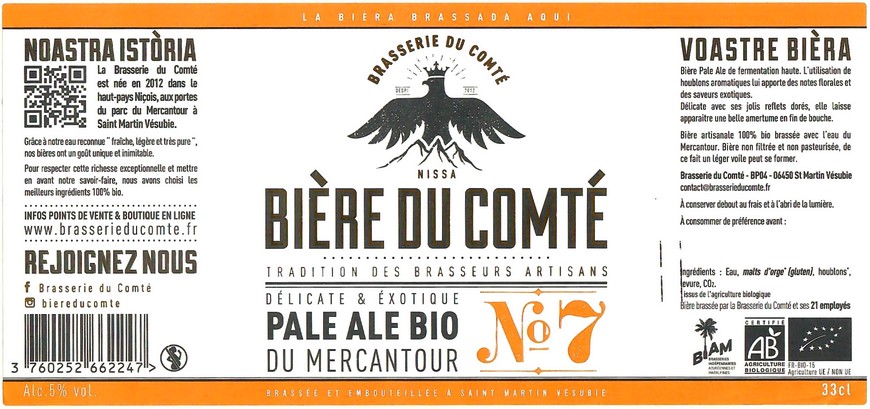 Etiquette BRASSERIE DU COMTE 14