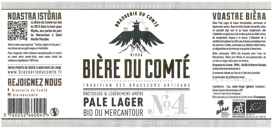 Etiquette BRASSERIE DU COMTE 16