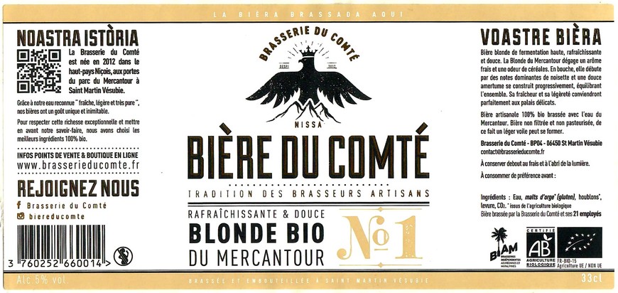 Etiquette BRASSERIE DU COMTE 17