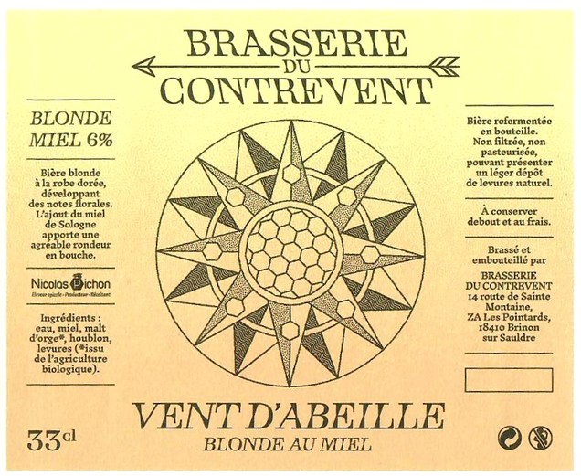 Etiquette BRASSERIE DU CONTREVENT 08
