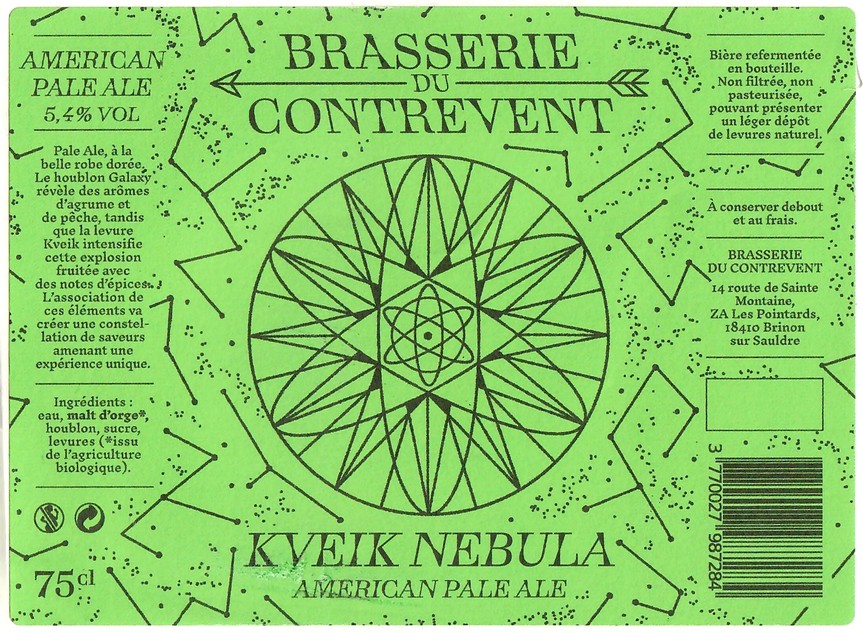 Etiquette BRASSERIE DU CONTREVENT 13