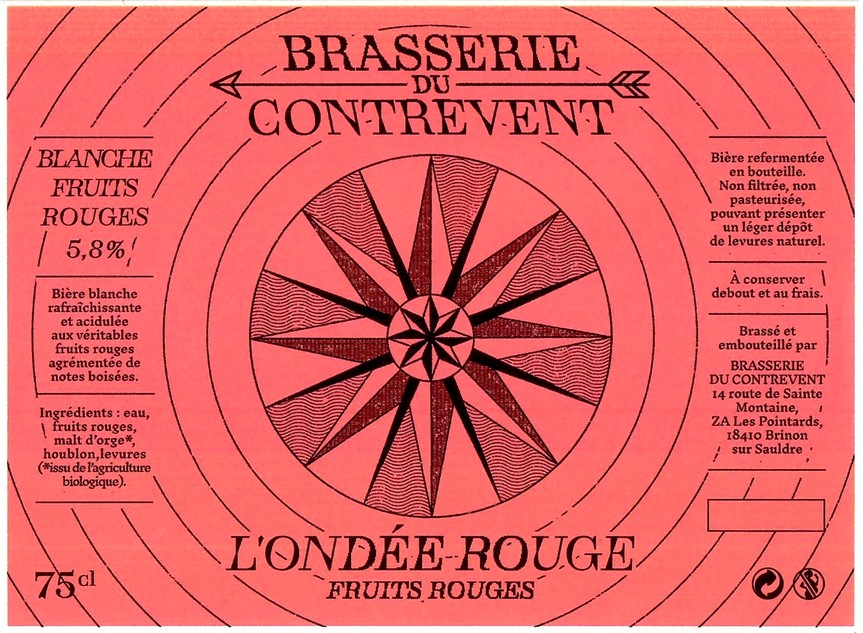 Etiquette BRASSERIE DU CONTREVENT 15