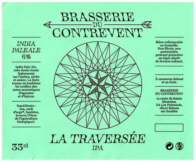 Etiquette BRASSERIE DU CONTREVENT 19