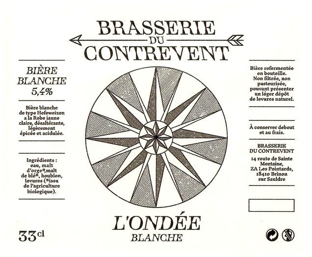 Etiquette BRASSERIE DU CONTREVENT 22