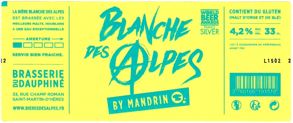 etiquette BRASSERIE DU DAUPHINE 21