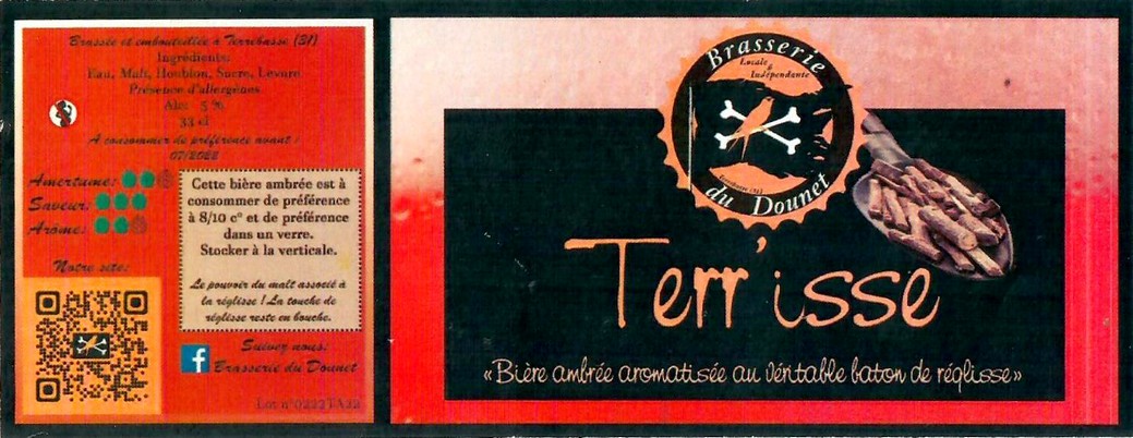 Etiquette BRASSERIE DU DOUNET 05