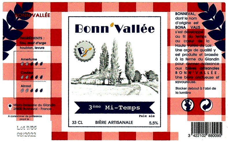 etiquette BRASSERIE DU GLANDIN 23