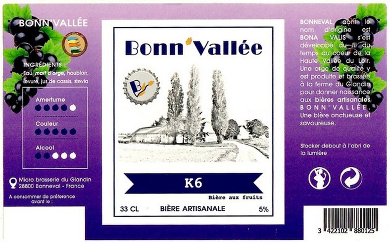 Etiquette BRASSERIE DU GLANDIN 24