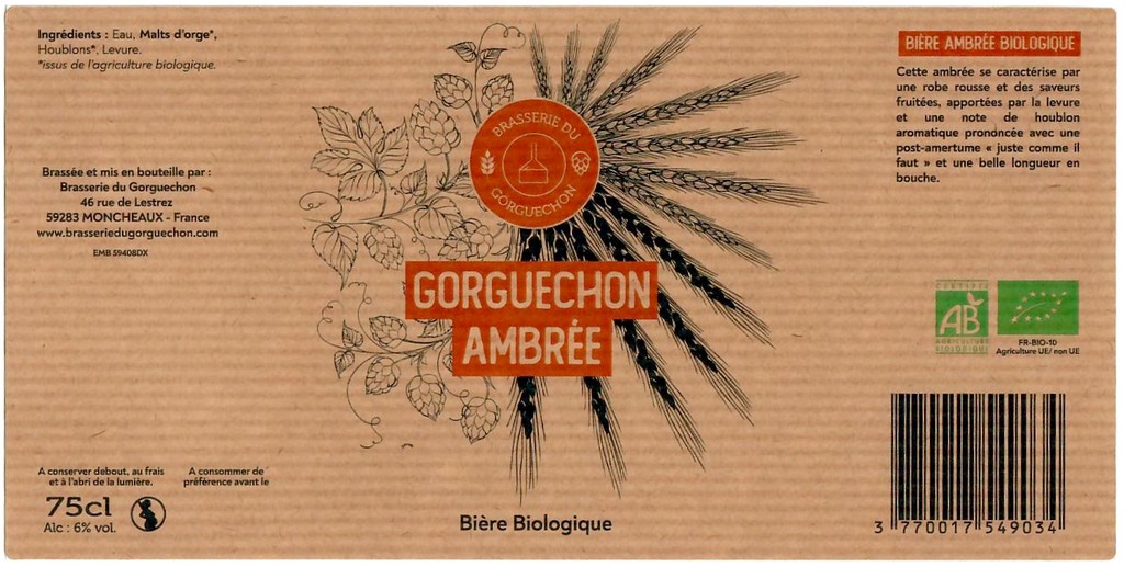 Etiquette BRASSERIE DU GORGUECHON 06