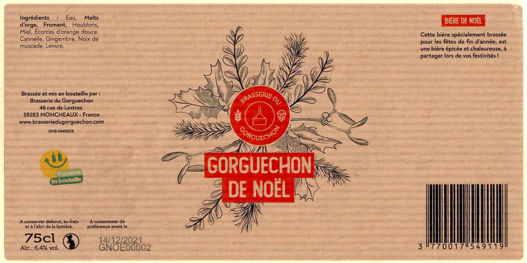 Etiquette BRASSERIE DU GORGUECHON 07