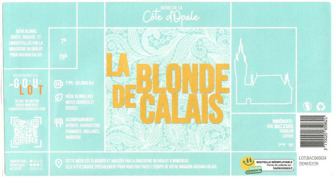 Etiquette BRASSERIE DU GOULOT 62 12