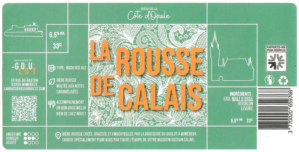 Etiquette BRASSERIE DU GOULOT 62 14