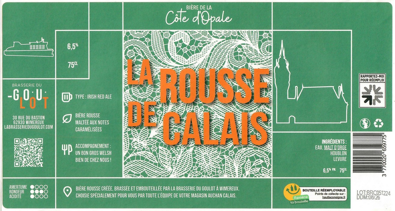 Etiquette BRASSERIE DU GOULOT 62 15