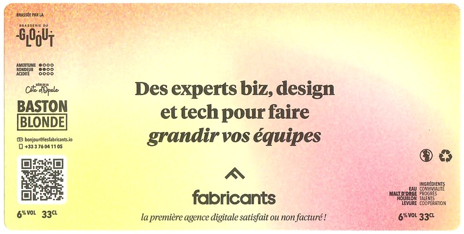 Etiquette BRASSERIE DU GOULOT 62 17