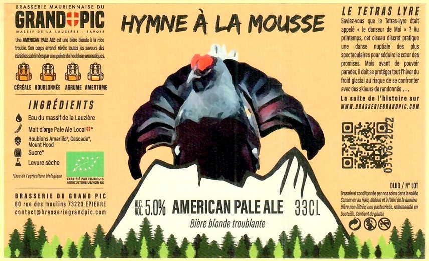 Etiquette BRASSERIE DU GRAND PIC 01