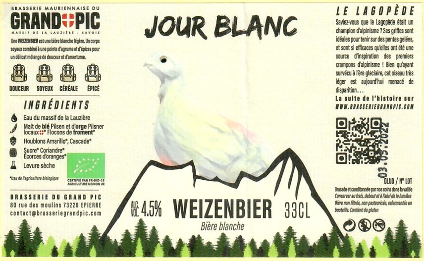 Etiquette BRASSERIE DU GRAND PIC 03