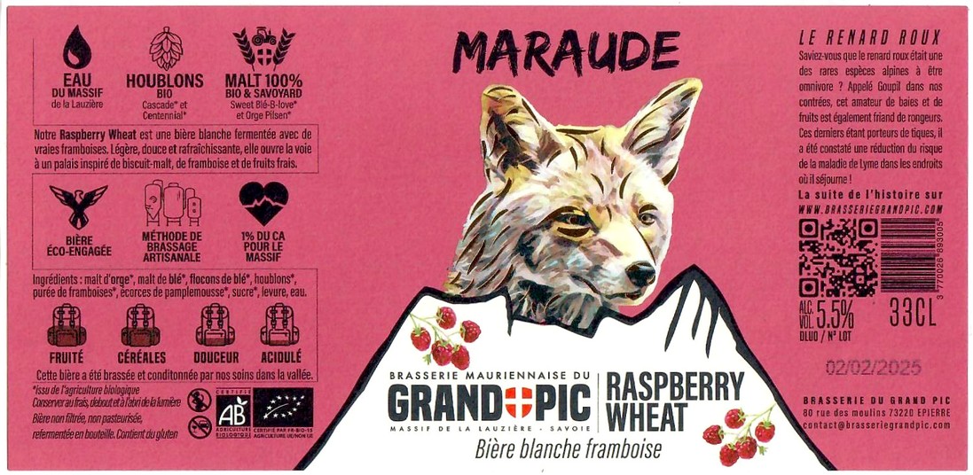 Etiquette BRASSERIE DU GRAND PIC 15