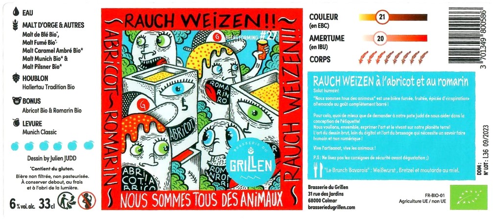 Etiquette BRASSERIE DU GRILLEN 10