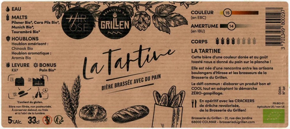 Etiquette BRASSERIE DU GRILLEN 11