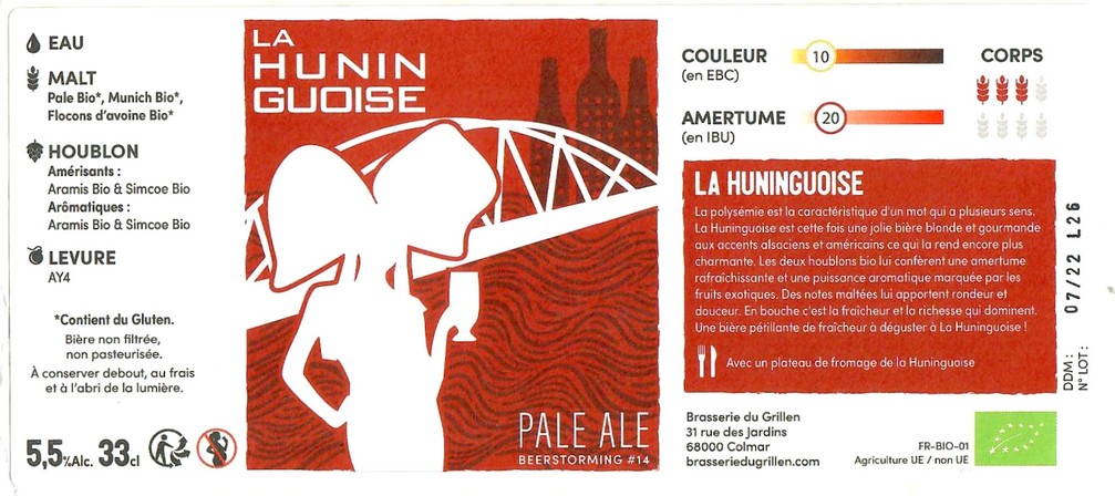 Etiquette BRASSERIE DU GRILLEN 12