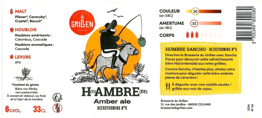 Etiquette BRASSERIE DU GRILLEN 16