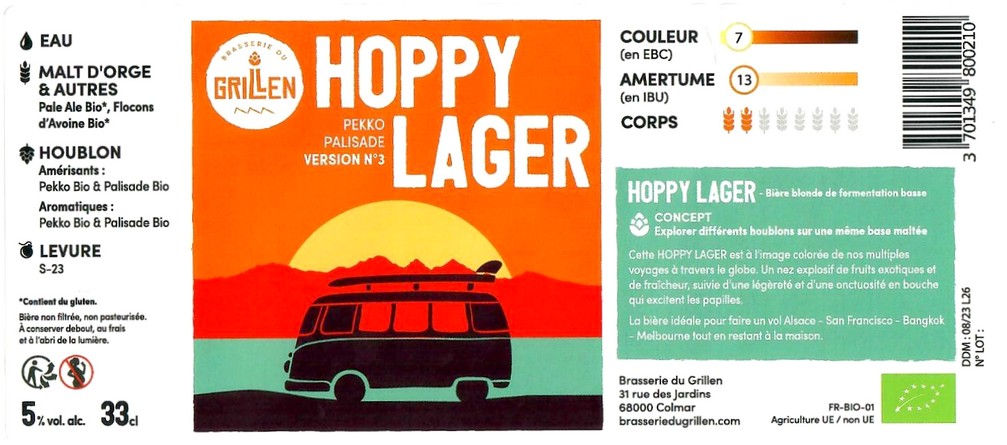 Etiquette BRASSERIE DU GRILLEN 23