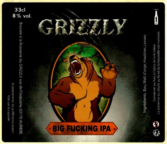 etiquette BRASSERIE DU GRIZZLY 03