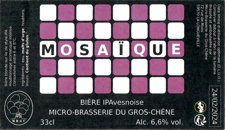 Etiquette BRASSERIE DU GROS CHENE 05