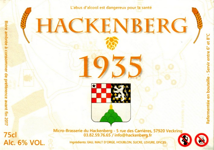 etiquette BRASSERIE DU HACKENBERG 01