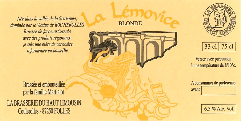 Etiquette BRASSERIE DU HAUT LIMOUSIN 06