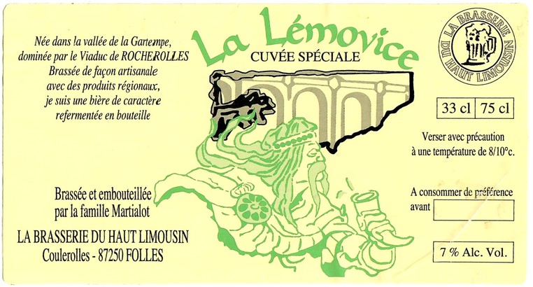 Etiquette BRASSERIE DU HAUT LIMOUSIN 10