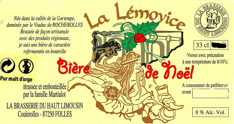 Etiquette BRASSERIE DU HAUT LIMOUSIN 19